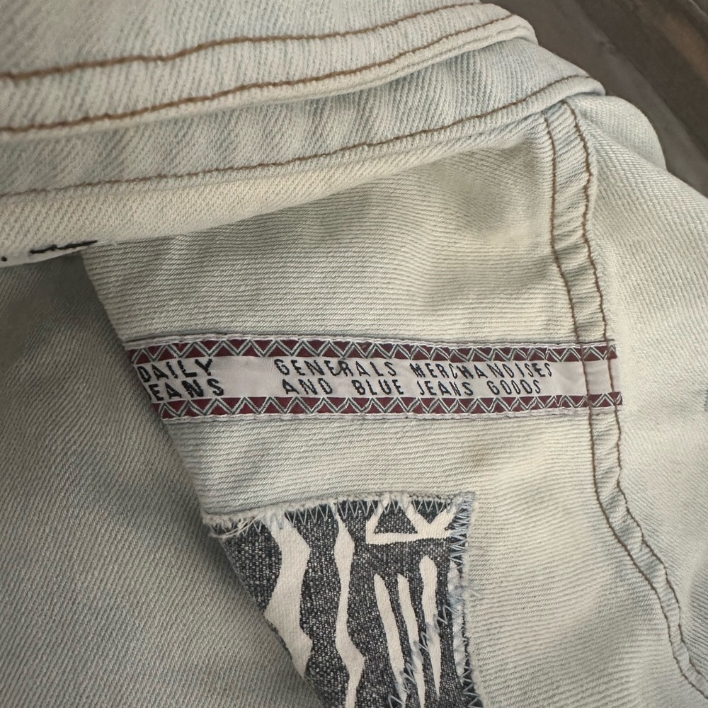 Vintage Daily Jeans Patchwork Style Button Ups Ra… - image 8